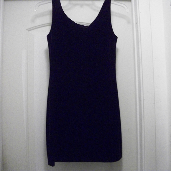 RICH GIRL JAZZ CLUB L.BAIES SEXY DARK PURPLE VELVET STRETCHY DRESS S - Picture 5 of 8